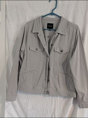 Liverpool Light Gray Utility Jean Jacket